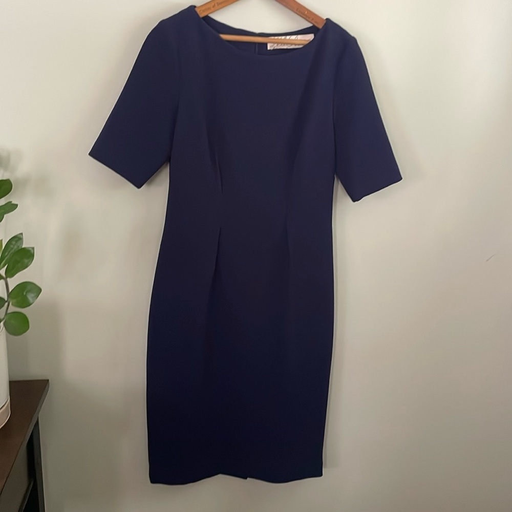 Lela Rose Dress Royal Blue Short Sleeve Size: 8